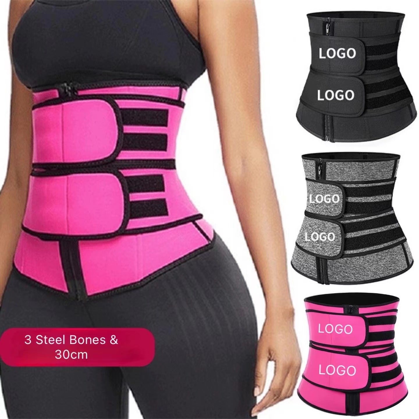 100% latex Waist Trainer for Women Corset Cincher Belt Slimming Waist support Sweat Girdle Workout Belt Body Shaper