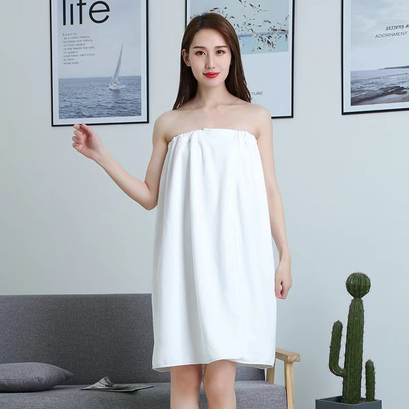 Wholesale Custom Women Lady Microfiber Bath Skirt Bathrobe Dress and Hair Wrap Towel 3 Pieces Bath Towel Set