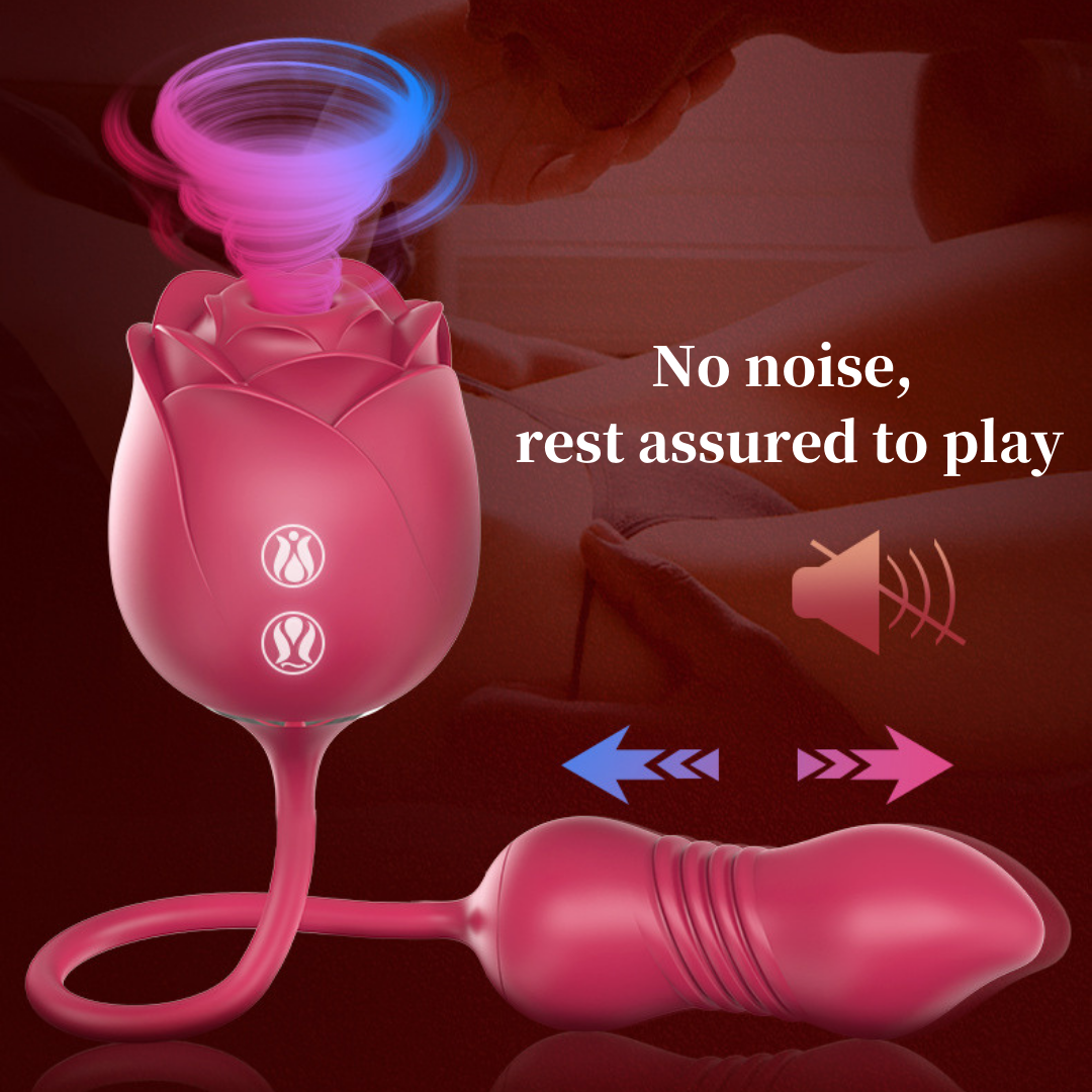 Nipple massager pulsing rose vibrator 2 in 1 sex toys for women vagina vibrator