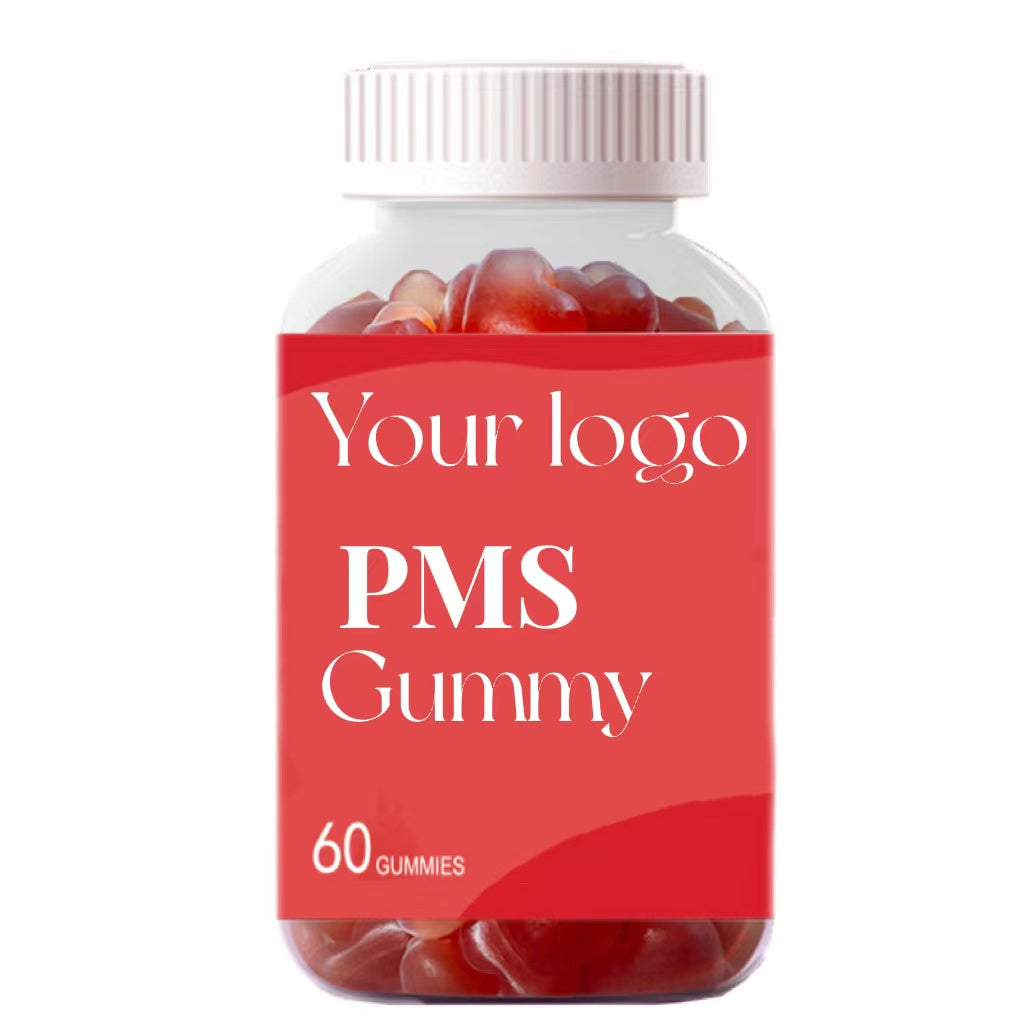 PMS Gummies Health Vitamin Supplement Women Period Pain Relief PMS Gummy Bloating Menstrual Pain Relief Gummies OEM Candies