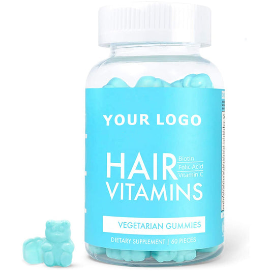 Private Label Organic Vitamins Biotin Gummy For Hair Nails Growth Vitamins Biotin Collagen Gummies Organic Full Spectrum Vitamin