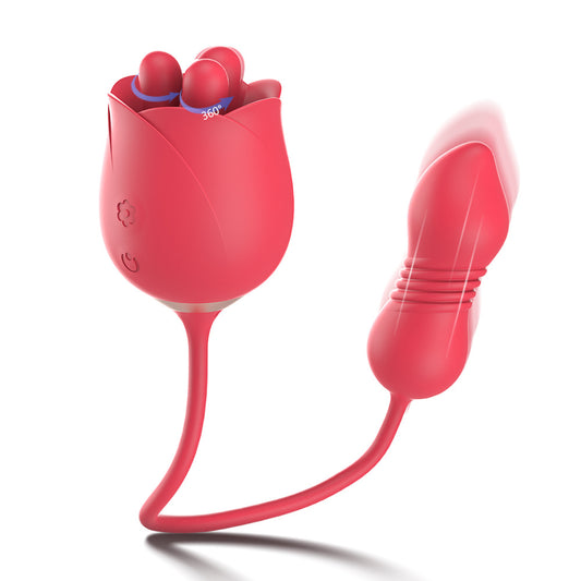 Nipple massager pulsing rose vibrator 2 in 1 sex toys for women vagina vibrator