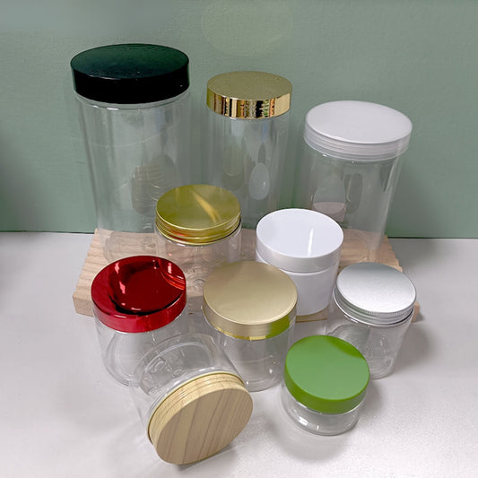 plastic storage cream container for body scrub container cosmetic jars