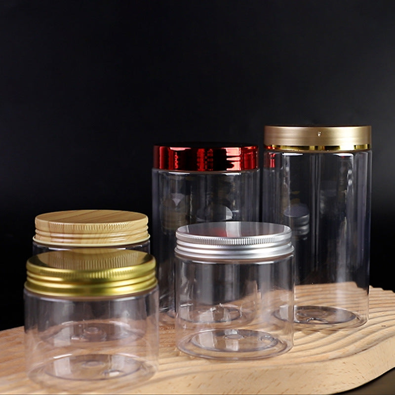 plastic storage cream container for body scrub container cosmetic jars